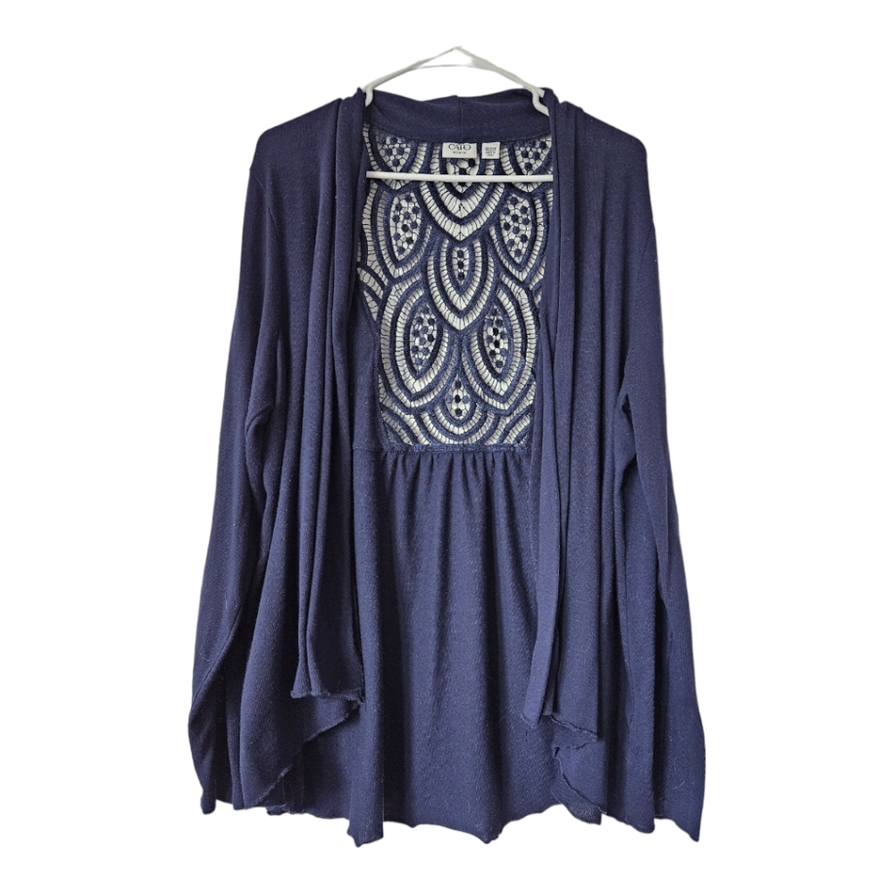 Cato plus size navy cardigan